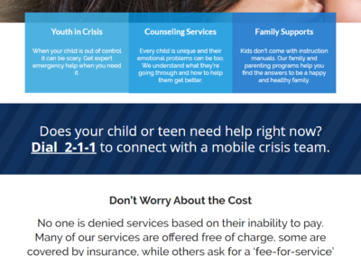 Child Guidance nonprofit web design