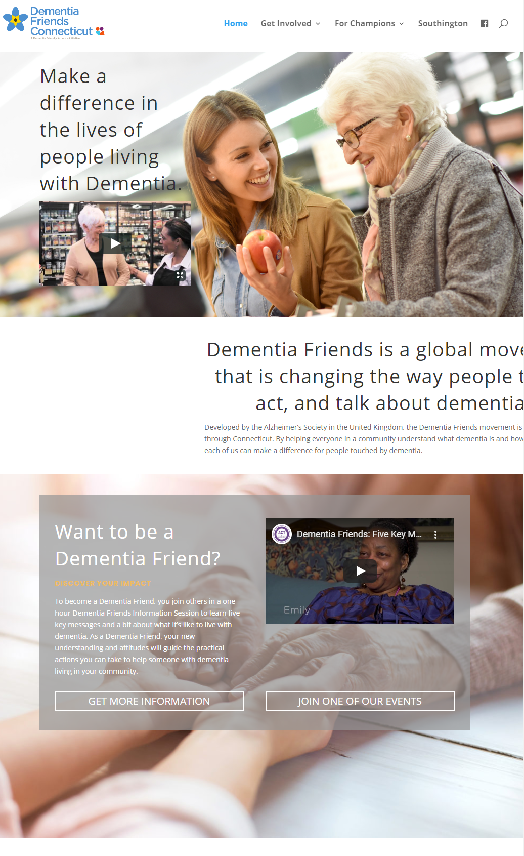 Dementia Fireds nonprofit web design