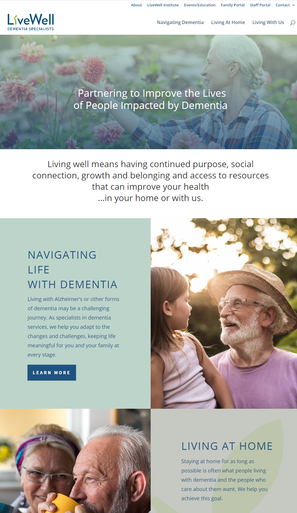 Livewell nonprofit web design