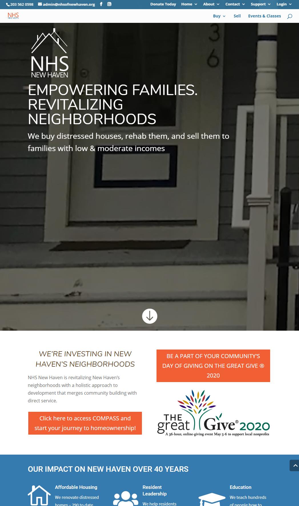 NHS nonprfit web design