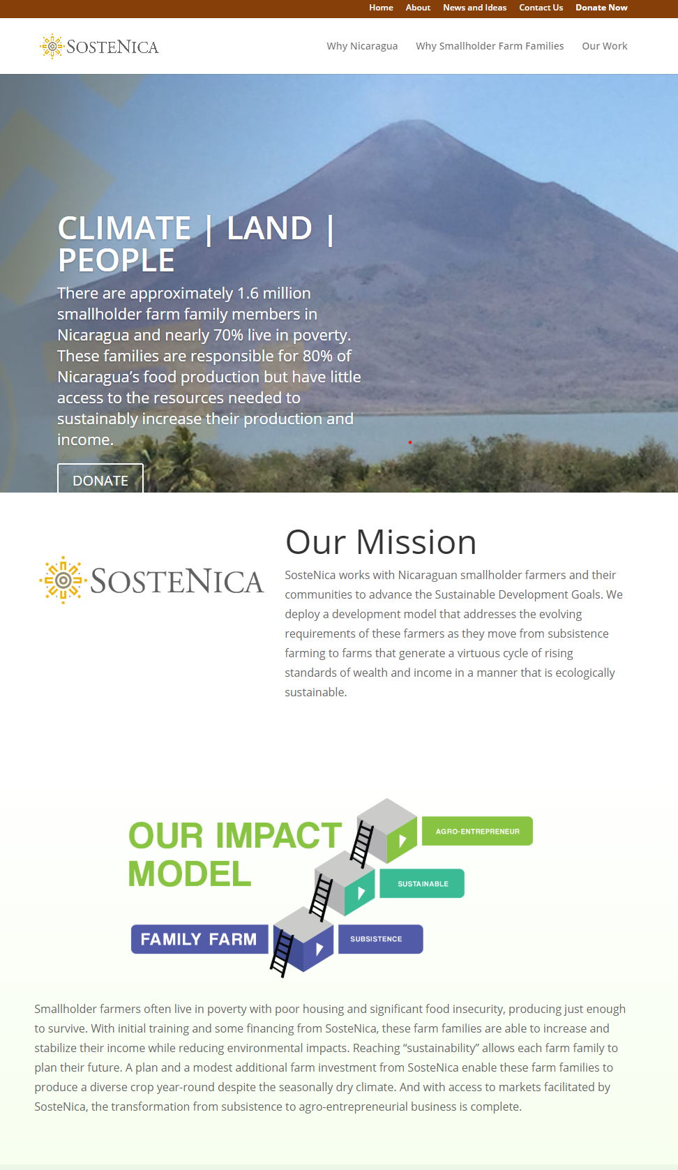 Sostenica nonprofit web design