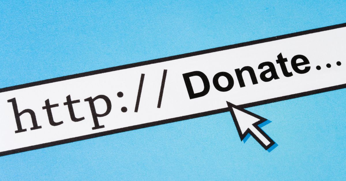 URL bar that reads http://donate