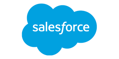 Salesforce event logo - 400x200 Blue cloud with Salesforce text